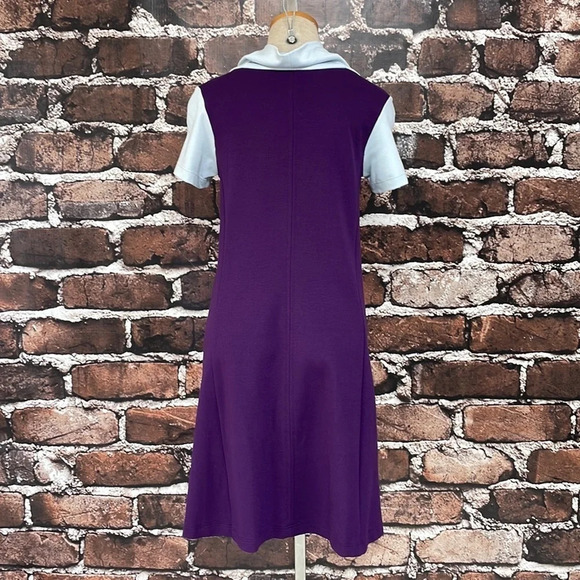 Onni + Co Dress Purple Blue Cowl Neck Stretchy NWT Size Small - Picture 7 of 13
